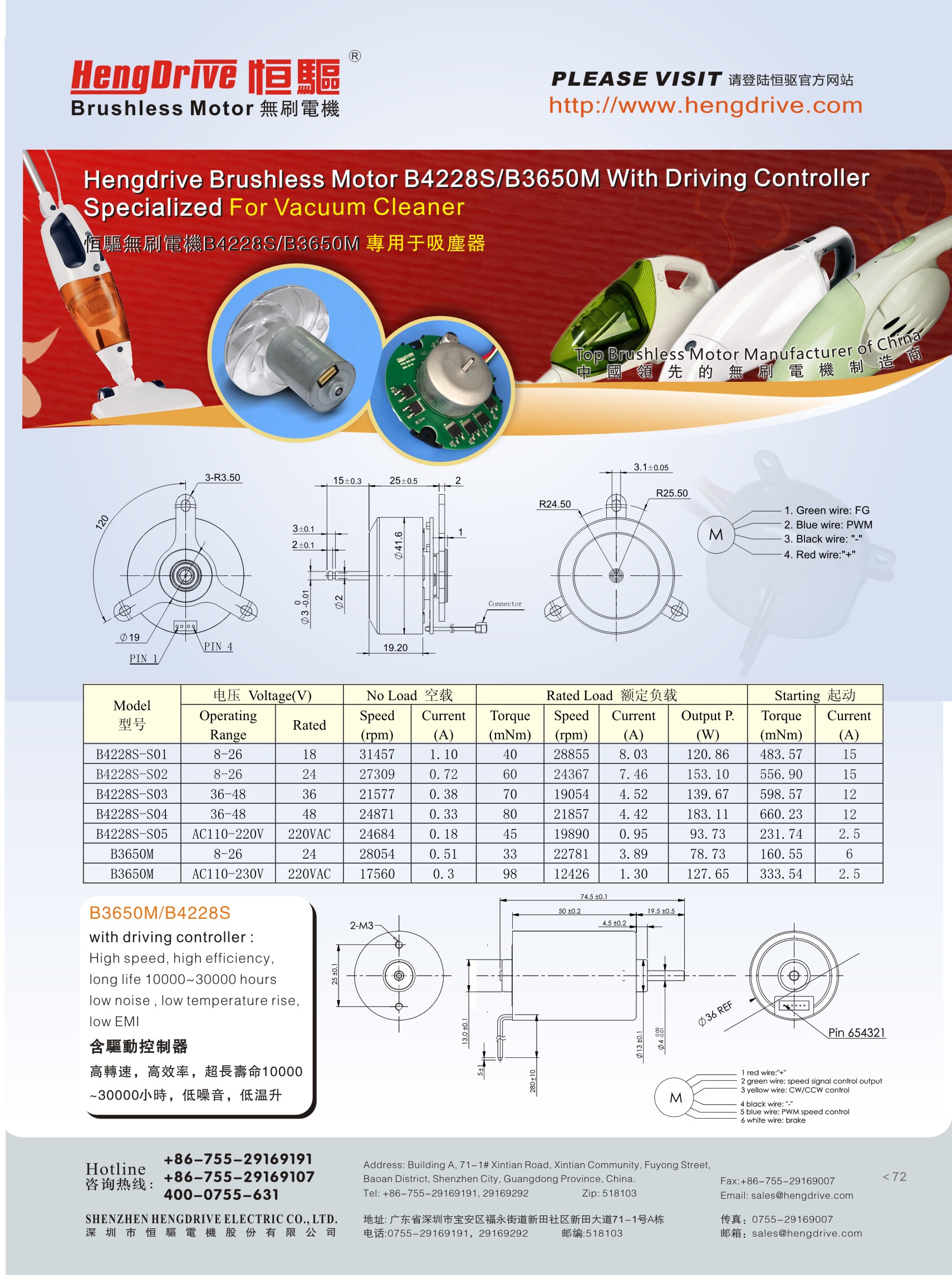 Q吸塵器無刷電機